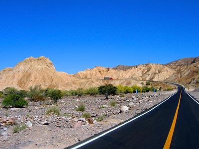 Bizarre coastal formations on the road into Santa Rosalia.