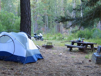 First attempt at motorcycle camping!
