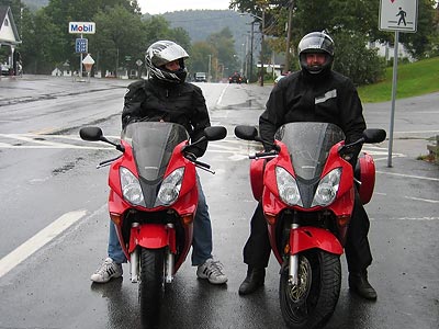One has saddlebags, the other has a squid.